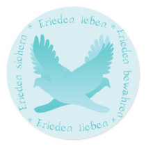 Frieden sichern, bewahren, leben, lieben stickers