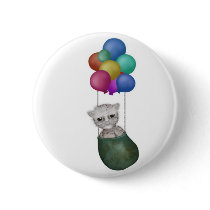 Friedly Cat flight Balloons buttons