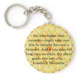 Friedrich Nietzsche - profound quotation Keychains