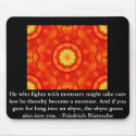 Friedrich Nietzsche - profound quotation mousepads by spiritcircle Friedrich Nietzsche - profound quotation mousepads