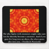 Friedrich Nietzsche - profound quotation mousepads