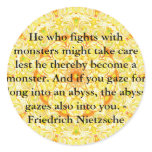 Friedrich Nietzsche - profound quotation Sticker