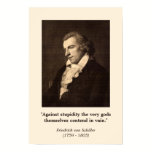 Friedrich Schiller - Against Stupidity Poster posters