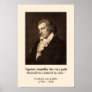 Friedrich Schiller - Against Stupidity Poster
