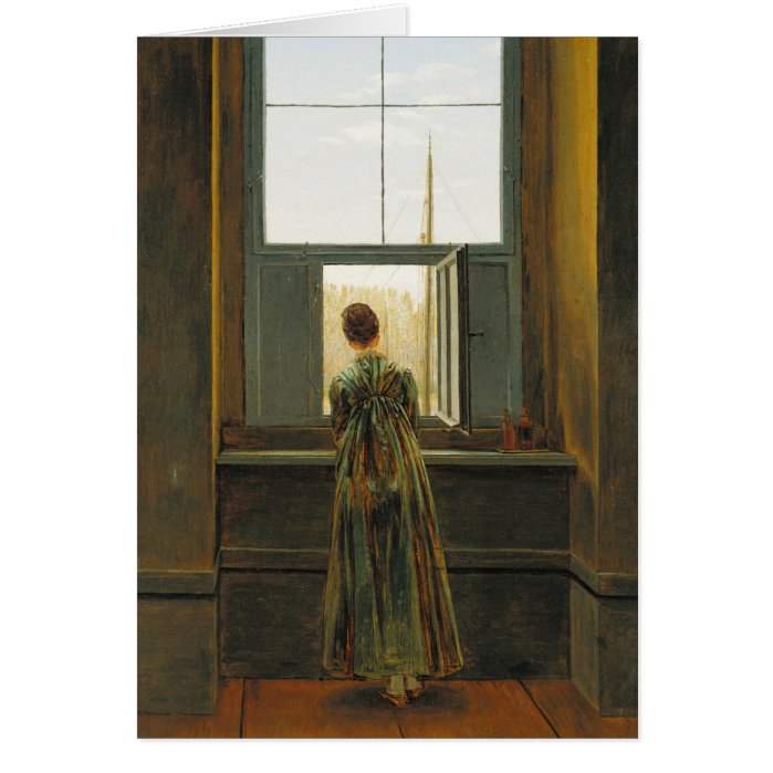 Friedrich Woman at a window CC0507 Greeting Card