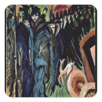 Friedrichstrasse, 1914 square stickers