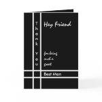 FRIEND - Best Man Wedding Thank You Greeting Cards