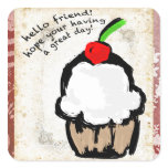Friend Cupcake Square Sticker