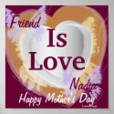 Friend Is Love Poster-Customize posters