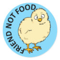 Friend Not Food Vegan Chicken stickers