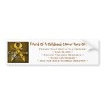 Friend Of A Childhood Cancer Hero On Board Bumper Stickers
