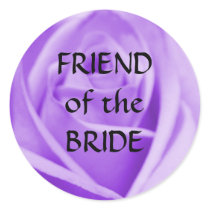 FRIEND of the BRIDE- (large) lavender rose sticker by Horseshoes3 FRIEND of the BRIDE- (large) lavender rose sticker