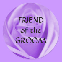 FRIEND of the GROOM - lavender rose sticker by Horseshoes3 FRIEND of the GROOM - lavender rose sticker