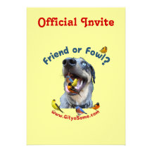 Friend or Fowl Bird Dog Invitation