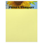 Friend Therapy Letterhead stationery Sunflowers