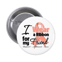 Friend - Uterine Cancer Ribbon Pinback Button