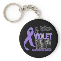 Friend Violet Ribbon Hodgkins Lymphoma Key Chains