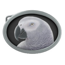 Friendly African Gray Parrot Belt Buckle