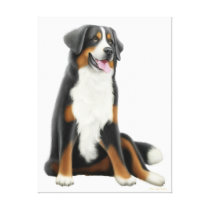 Friendly Bernese Mountain Dog Wrapped Canvas