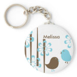 Friendly Birds in Blue Keychains
