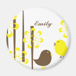 Friendly Birds in Yellow Magnets