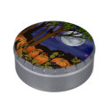 Friendly Black Cats in Pumpkin Patch Candy Tin