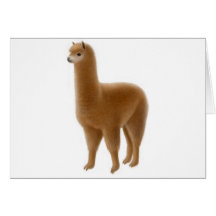 Friendly Brown Alpaca Greeting Card