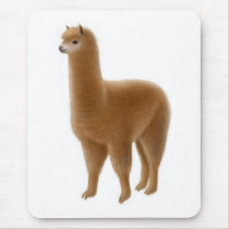Friendly Brown Alpaca Mousepad
