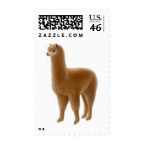 Friendly Brown Alpaca Postage postage