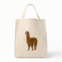 Friendly Brown Alpaca Tote Bag by twopurringcats Friendly Brown Alpaca Tote Bag
