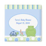 Friendly Frog &amp; Turtle Baby Shower Favor Magnet
