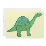 Friendly Green Dinosaur Invitations
