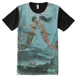 Friendly Mermaids All-Over Print T-shirt