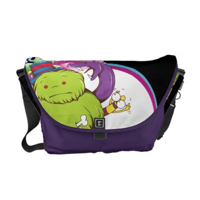 friendly monsters vector illustration courier bags Rickshaw_messengerbag