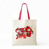 Friendly robot record shopper bags