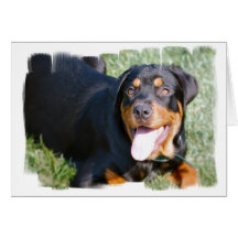 Friendly Rottweiler Greeting Card
