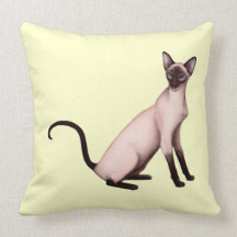 Friendly Siamese Cat American MoJo Pillow