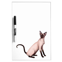 Friendly Siamese Cat Dry Erase Board