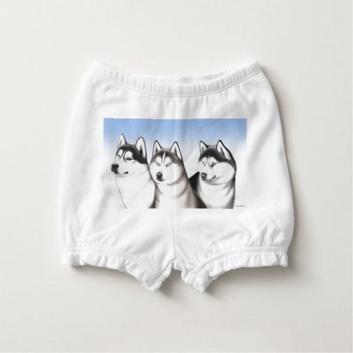 Friendly Siberian Husky Dogs Baby Diaper Bloomers Zazzle