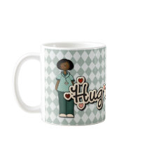 Friendly Smiling Nurse mugs by cowboyannie Friendly Smiling Nurse mugs