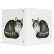 Friendly Tabby Cat Avery Binder