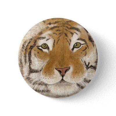 friendly tiger Button