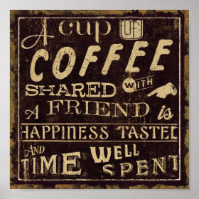 Friends and Coffee Poster