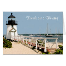 Friends are a Blessing Nantucket Lighthouse Card