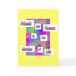 Friends are Flowers card inside custom