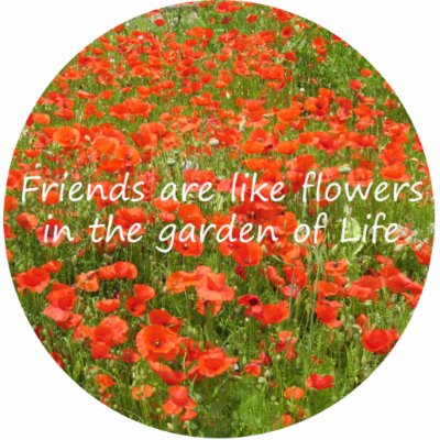Friends Are Like Flowers (round) Acrylic Cut Out by Leenasart