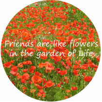 Friends Are Like Flowers (round) photo sculptures