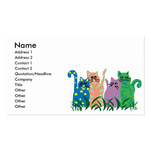 Friends cat  business cards (front side)