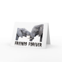 Friends Forever Elephants hugging / embracing Card