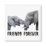 Friends Forever Elephants hugging / kissing magnets